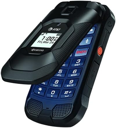 KYOCERA New E4830 DuraXE Epic AT&T/Unlocked/Consumer Cellular/T-Mobile Flip Phone 16GB Rugged 4G LTE Black (2 Year Kyocera Warranty) Kosher NO Verizon