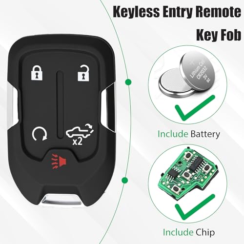 Image of HYQ1ES 433MHz Keyless Entry Remote Car Key Fob Compatible with Sierra 1500 2500 3500 Silverado 1500 2500 3500 2019-2023