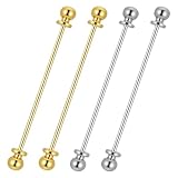 JJUNW 3 Pcs Collar Pins For Men, Metal Collar Bar Pin Tie Bar Ball