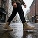 GHTRHSB Mens Orthopedic Support Anti-Puncture Work Boots, Mens Fashion High-Top Waterproof Outdoor Hiking Boots, Lightweight Tactical Combat Sneakers (Khaki,13)
