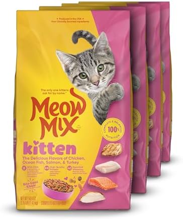 Meow Mix Kitten Li’l Nibbles Dry Cat Food for Kittens, 3.15 Pound...