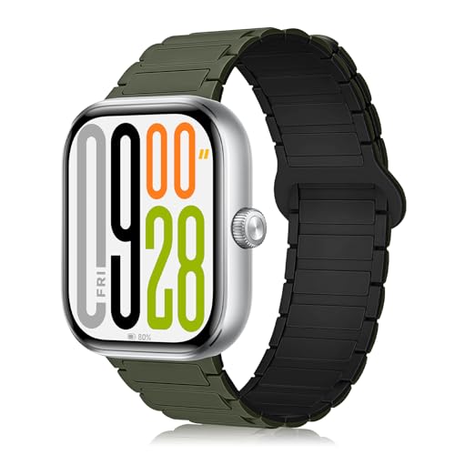 [RoSoki] �o���h Xiaomi Redmi Watch 6/5/4 / Xiaomi Smart Band 9 Pro/8 Pro �Ή� �V���R���� �}�O�l�b�g�t�� �X�|�[�c�o���h �ւ��X�g���b�v �_�炩�� �����x���g ���C�t�� �y�� �����ȒP ��