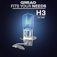 Gread - H3 Lampe Auto H3 12V 55W - super-white - Frontscheinwerfer 8500k E-Prüfzeichen eintragungsfrei - Xenon Optik - 2 Stück – Ansicht 2