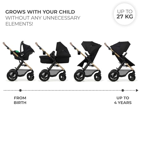 Miniatura 4 de Kinderkraft Moov 2 Air Silla De Coche 4 En 1, Mink Pro I-Size, Mink Fx, Sistema De Viaje, Cochecito Para Bebé, Silla De Paseo, Plegable, Para Recién Nacido, Desde El Nacimiento Hasta Los 3 Años