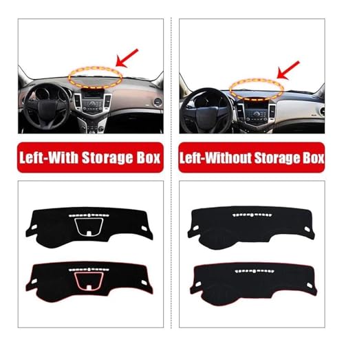 Evita reflejos con el parasol para tablero de Chevy Cruze 2009-2015 negro 5