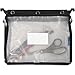 Advantus Expanding Zipper Pouch, 13 x 9.25, Black/Clear