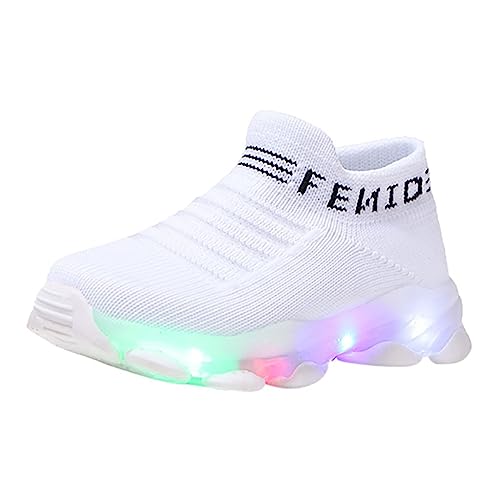 Boys Girls Knit Glitter Sneakers High Top Non Slip Running Walking Sparkle Sport Shoes Breathable Comfy Kids Sneakers - Main Image