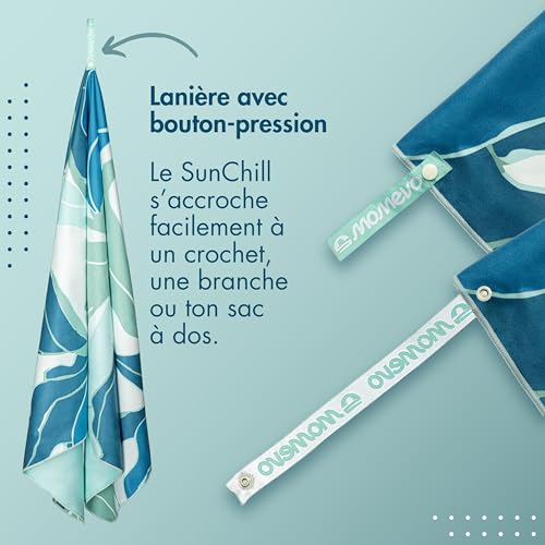 SunChill - Serviette en microfibre - Serviette de sport compacte, serviette de voyage, serviette de plage - Séchage rapide et légère pour la plage, le sport, la fitness, la sauna – Image 5