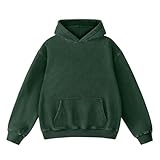 Dnzzs Acid Wash Hoodie Super Soft Sweatshirt for Mens Pullover Oversized Men's Fashion Hoodies & Sweatshirts Vintage Streetwear Green