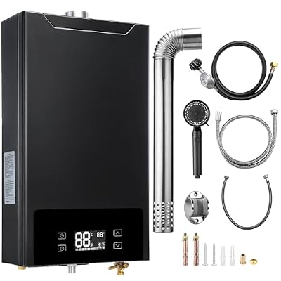 GEARPASS Propane Gas Tankless Water Heater, 6.3 GPM, 160,000 BTU Indoor, On Demand Instant Hot Water Heater with Touch LED Temperature Display and Multi-Protection