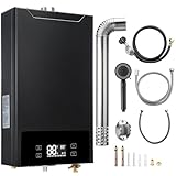 GEARPASS Propane Gas Tankless Water Heater, 6.3 GPM, 160,000 BTU Indoor, On Demand Instant Hot Water Heater with Touch LED Temperature Display and Multi-Protection