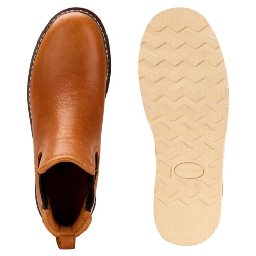 Image of SUREWAY 6 inch Mens Slip On Chlesea Work Boots for Men-Soft Toe,Goodyear Welt,Extremely Comfortable Durable Proved,Superior Oil /Slip Resistant,Thicker Leather,EH Safety Industrial Construction Boots 607 LT-BN