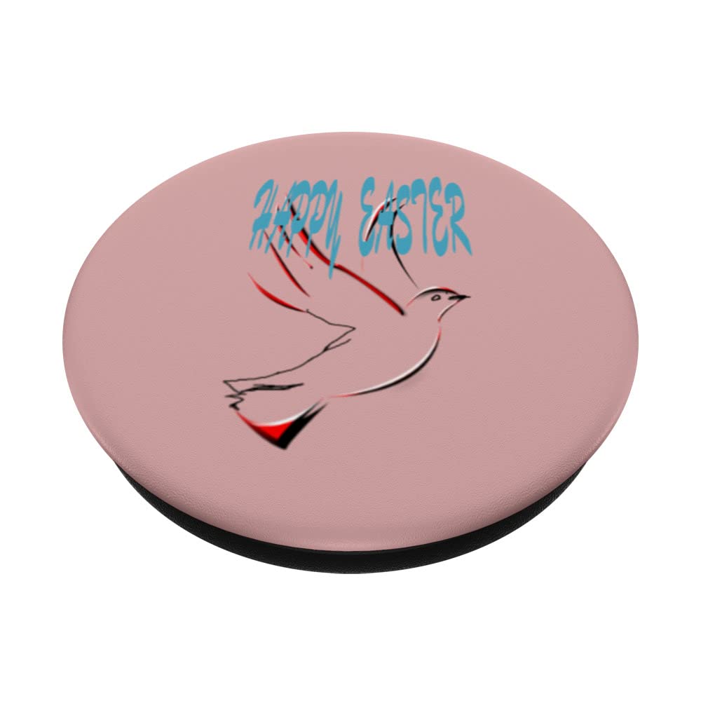 Happy Easter PopSockets Swappable PopGrip, Black - Image 2