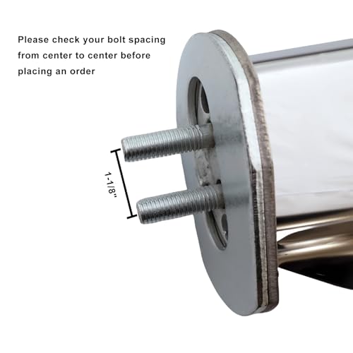 Image of 2 Pack Angled Stainless Steel Heavy Duty Spring Loaded Mud Flap Hanger Bracket Mudflap Holder Set for Semi Trucks 1-1 /8 inch Bolt Spacing 30 inch Length with Reflective Tapes (Bolt Spacing 1-1 /8 inch)