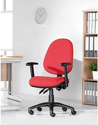 Altrincham Office Supplies Ltd V101-00-C Vantage 100 Office Chair  2-Lever Adjustment, Swivel Wheels, Chair with PCB Operators, Fixed Arms | Office Furniture Equipment - Charcoal