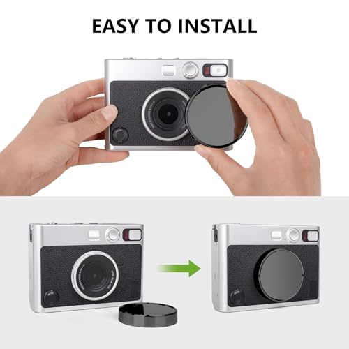 Tapa de lente Fuji Mini EVO, tapa protectora de lente compatible con cámara instantánea Instax Mini EVO con correa anti-pérdida - Accesorios para cámaras instantáneas - Negro miniatura 6