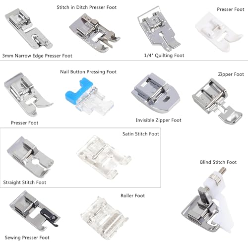 Kit de 13 Pies Prensatelas para Máquina de Coser miniatura 3