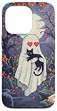 Ghost Hug Black Cat In Flower Floral