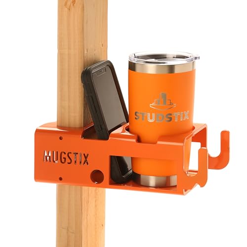 MUGSTIX - MADE IN USA BY STUDSTIX - MUG/DRINK HOLDER PHONE HOLDER TOOL BAG/HOODIE HOOKS