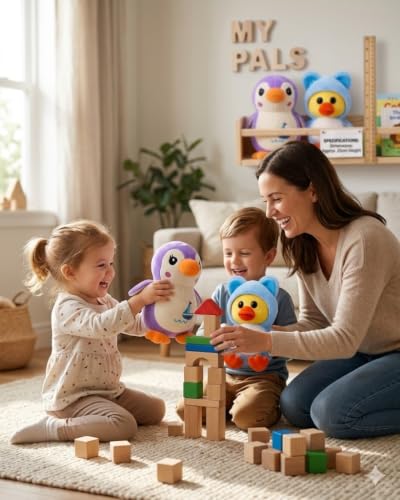Image of Cute Penguin & Duck Combo Soft Toys for Kids | Super Soft Plush Stuffed Animal Set | Cute Cuddly Teddy Toys for Boys & Girls | Huggable Gift for Birthday, Baby Shower & Return Gifts 25CM