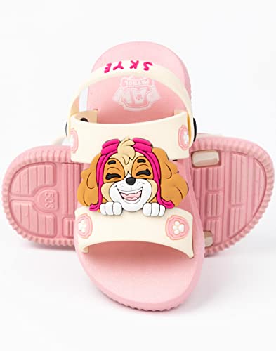 Paw Patrol Girls Sandals | Kids Pink Sliders with Supportive Strap | Skye The Rescue Pup Summer Shoes | Slip-on Footwear3