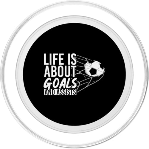 La vie est une question de buts et contribue à la motivation sportive dans le football PopSockets PopGrip pour MagSafe – vue 2