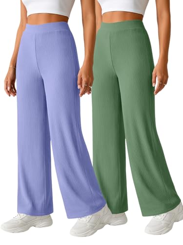 Image of Pinkmint Women High Waist Trousers,Soft & Comfortable Elastic Waist Closure Pants,Casual Wear for Daily & Travel Use (Available in Plus Size) (Combo of 2)