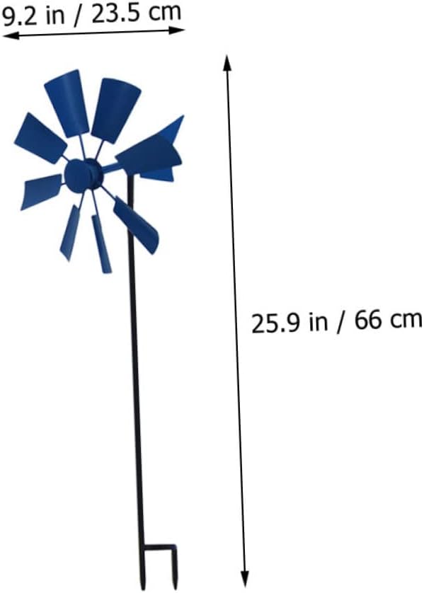 Totority 3pcs Metal Garden Windmill Outdoor Decorative Wind Spinner Lawn Pinwheel Ornaments