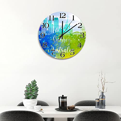 Horloge murale silhouette Australie cadeau idéal souvenir de Sydney 38cm