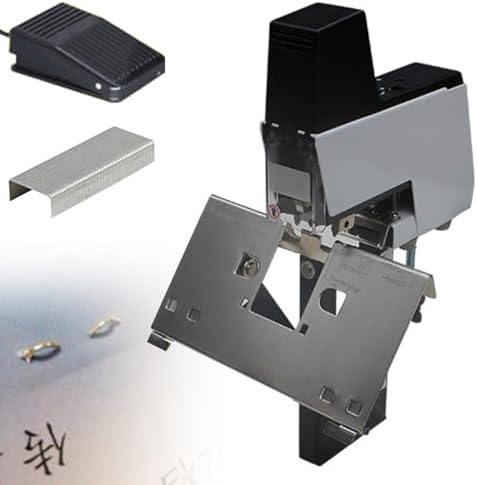 Electric Stapler Binder for Large Documents - Professional Flat and Stitching Machine with Foot Pedal