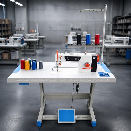 Industrial Sewing Machine with Large Table, 5000 SPM & 9mm Thickness...