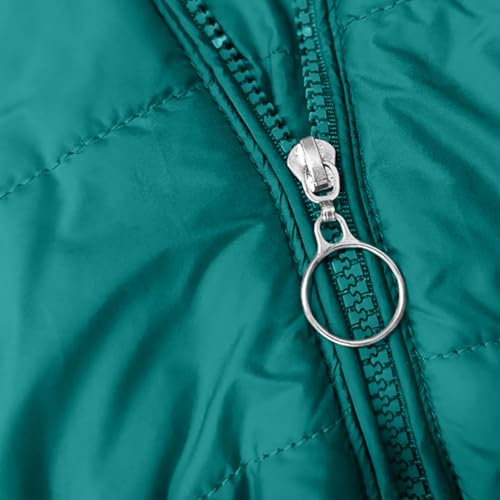 Wintermantel Damen Lang Winterjacke Warm Gefüttert Winterparka Winter Jacke Mantel Parka Atmungsaktive Pufferjacke Reißverschluss Klassisches Steppmantel Einfarbig Daunenmantel mit Kapuze Steppjacke