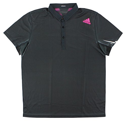 adidas Mens Adizero Polo Shirt Black LG at Amazon Men's
