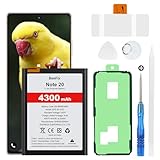 Beefix Batterie de rechange haute capacité pour Samsung Galaxy Note 20 (N980F/N981B), 4300 mAh, pour Galaxy Note 20 5G (EB BN980ABY) avec outils de réparation professionnels