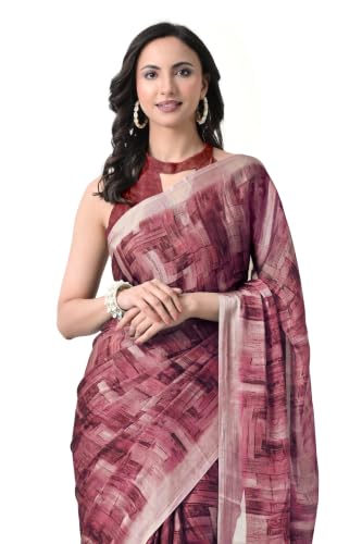 Image of MIRCHI FASHION Women Saree | Chiffon Batik Printed Breathable Regular Use Sari with Blouse