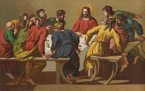 Cuadro pintura murales decor La última cena de Raffaello Sanzio lienzo 60x90cm