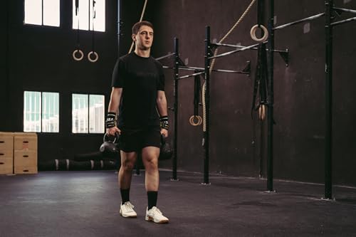 Velites I Guanti Cross Training Quad Ultra Senza Magnesio I Manopole Paracalli Per Sollevamento Pesi I Per Atleti Di Crosstraining O Ginnastica I Migliorare I Risultati, Taglia L,Nero. - 7