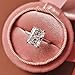 Michooyel 4.0ct Radiant Cut Women's Engagement Ring Simulated Wedding Ring Promise Ring 925 Sterling Silver Wedding Band