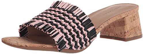 Aerosoles Women's Rufina Heeled Sandal, Pink Combo Vegan Raffia, 7 #TOP10