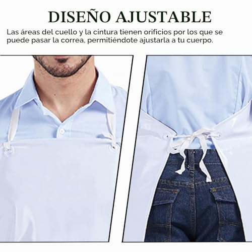 Miniatura 4 de Nanxson Delantal De Trabajo De Matadero De Fábrica De Resistencia Al Aceite Impermeable De Goma Unisex