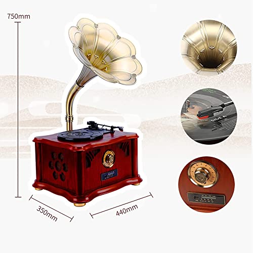 Tourne-disque vinyle vintage nostalgique avec klaxon en laiton, Bluetooth, radio FM, haut-parleurs stéréo, USB, platine à 3 vitesses, parfait pour les amateurs de musique à l’ancienne - Les Beatles, Paul McCartney, John Lennon, RIngo Starr, George Harrison Tourne-disque vinyle vintage nostalgique avec klaxon en laiton, Bluetooth, radio FM, haut-parleurs stéréo, USB, platine à 3 vitesses, parfait pour les amateurs de musique à l'ancienne – Image 7