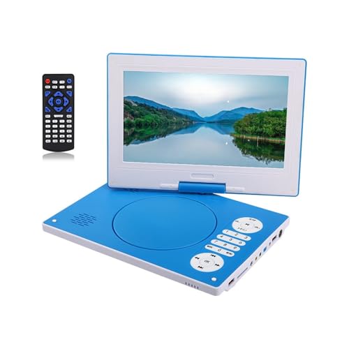Reproductor de DVD portátil de viaje, VCD, DVD, CD, MP3, MP4, USB, HD, tarjeta de pantalla de 9 pulgadas, reproducción de disco U y salida de video, altavoces de radio FM