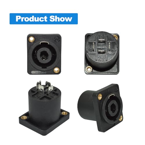 Conector Speakon macho para altavoz, 4 polos, 8 unidades miniatura 4