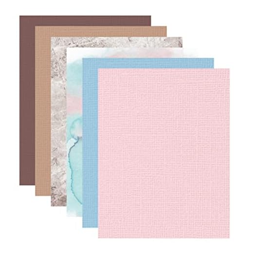Textured 8.5 x 11 Cardstock Paper, Double Sided Solid Pastel Construction Scrapbook Decorative Heavy Paper 250gsm for Card Making Journaling Planner Origami Scrapbook Paper Scrapbooking Supplies