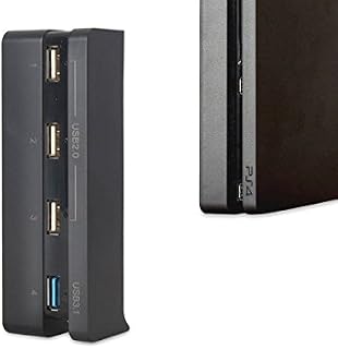 ElecGear PS4 Slim USB Hub 3.0, USB Extension Adapter Splitter Charging Port