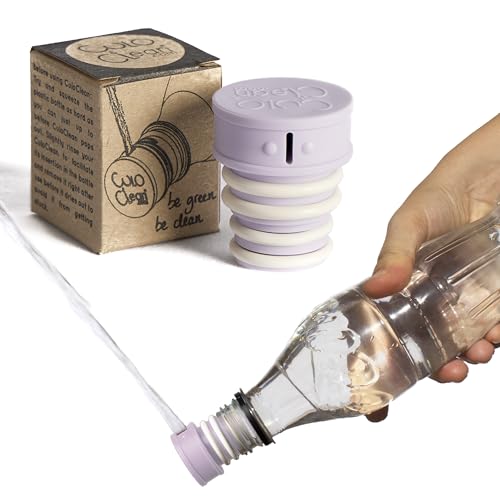 CuloClean Portable Bidet for Toilet Travel or Camping. Compatible with Any Plastic Bottle. Discreet Sanitary or Travel Shower Attachable Stopper Backcountry Bidet Nozzle (1pcs Lilac)