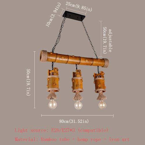 Suspension retro e26 en corde de chanvre pour eclairage cosy - 5