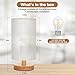 Fenmzee Small Table Lamp for Bedroom - Inline Control, Bedside Lamp with 3000K A15 LED Blub, Easy Assembly (Cream Shade - Wood Base, 9