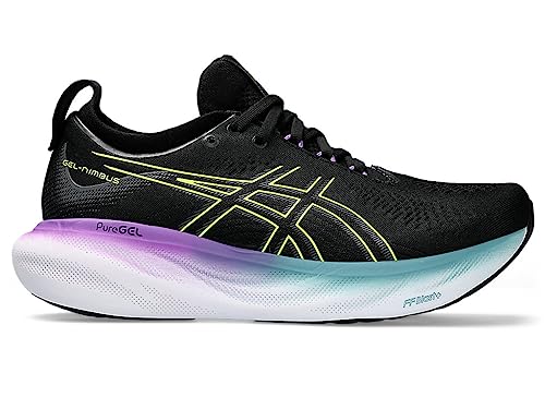 Asics 1012B356-004 Gel-Nimbus 25 Women Black/Glow Yellow UK 9.5