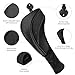 Golf Club Head Covers for Fairway Woods Driver Hybrids 3 Pieces Long Neck Mesh Sports Fan Golf Club Headcovers Set with Interchangeable No. Tags 3 4 5 6 7 X Golf Accessories for Men Women (Black)